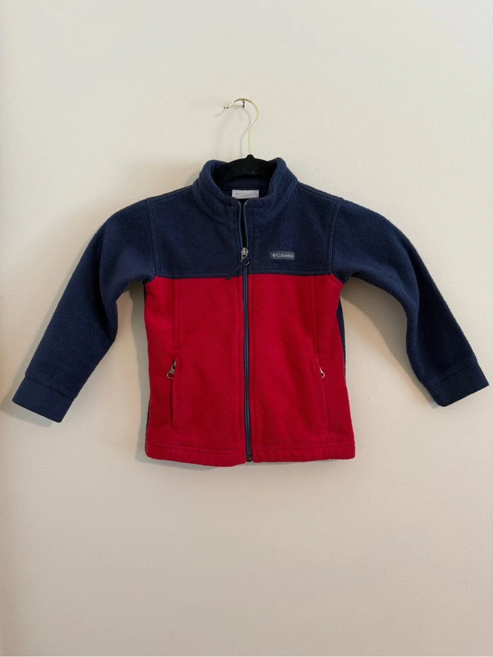 Columbia Boys' Toddler Steens Mountain II Fleece Jacket 4T Navy and Red